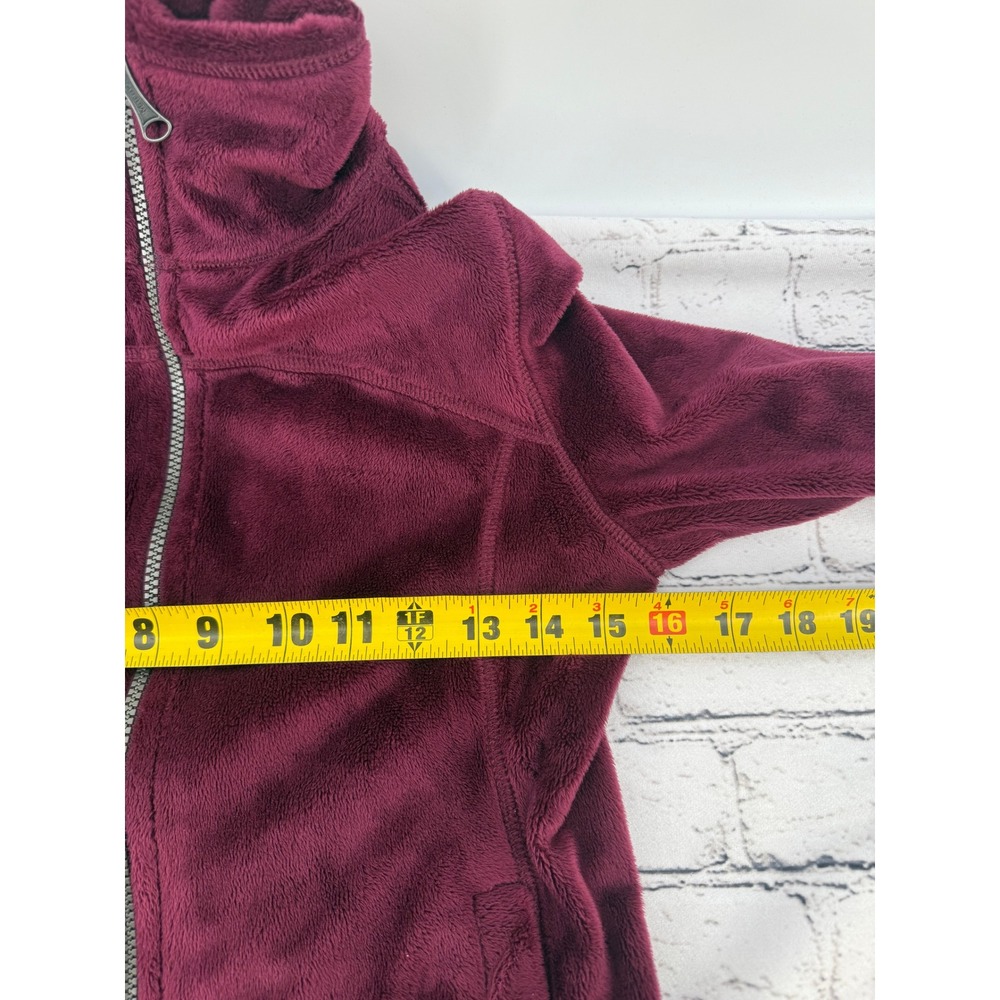Marmot Fluffy Fleece Jacket Full Zip Maroon Purple Women's Size XS - Picture 6 of 11